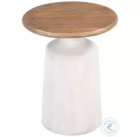 Goblet Brown And White Side Table