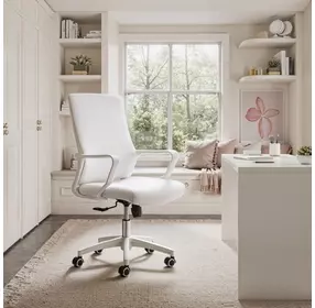 Jett White Low Back Office Chair