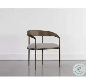 Rafaella Zenith Taupe Gray Dining Arm Chair