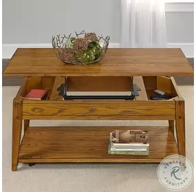 Lake House Oak Lift Top Cocktail Table