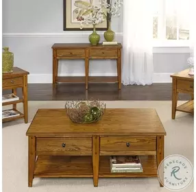 Lake House Oak Chairside Table