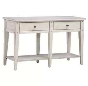 Lake House Weathered White Rectangular Sofa Table