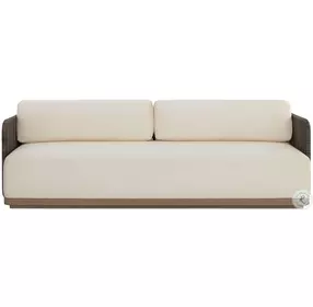 Ravenna Stinson Cream Performance Fabric Outdoor Sofa