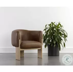 Trine Vintage Camel Lounge Chair