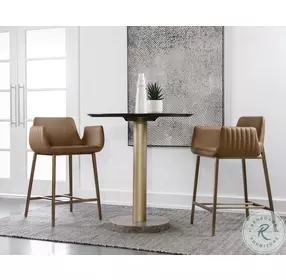Fiorenzo Milliken Cognac Counter Height Stool