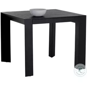 Merano Black 37" Square Outdoor Dining Table