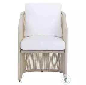 Aberdeen White Stinson Outdoor Dining Arm Chair