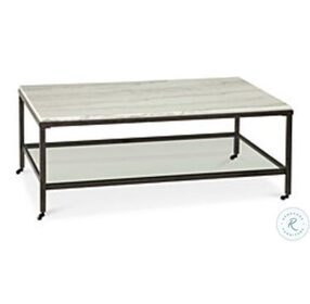 Whitman Bronze And Marble Rectangular Cocktail Table