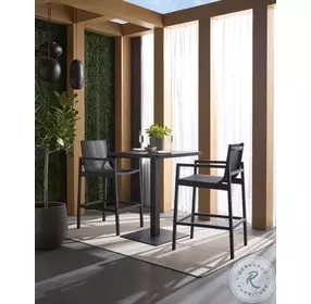 Merano Black Outdoor Bar Table