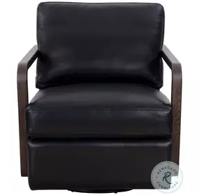 Loxley Cortina Black Swivel Lounge Chair