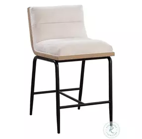 Abilene Polo Club Muslin Counter Height Stool