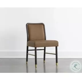 Jeno Milliken Cognac Dining Chair Set of 2