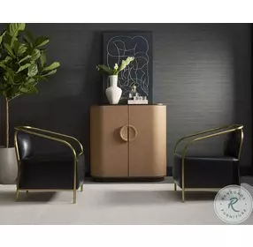 Leviton Bonded Cantina Black Lounge Chair