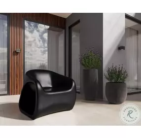 Becket Black Outdoor Lounge Chair