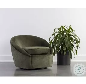 Skye Bergen Olive Swivel Lounge Chair