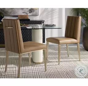 Hadwin Milliken Cognac Dining Chair Set of 2