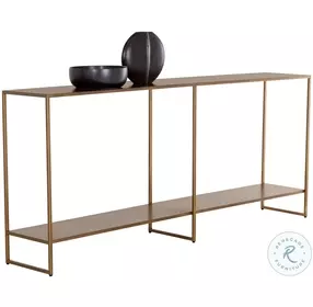 Eiffel Antique Brass Console Table