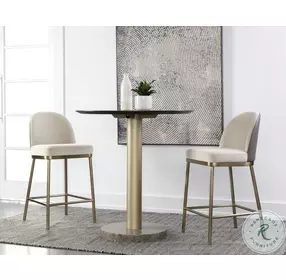 Lavania Meg Taupe And Porcini Taupe Counter Height Stool