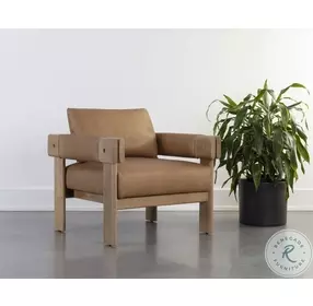 Carmichael Ludlow Sesame Leather Lounge Chair