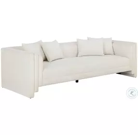 Kira Heather Ivory Tweed Performance Fabric Sofa
