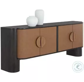 Dresden Smoke Gray And Milliken Cognac Sideboard