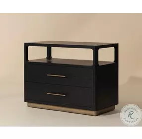 Danette Black Nightstand