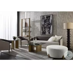 Dalton Black And Antique Brass Bookcase