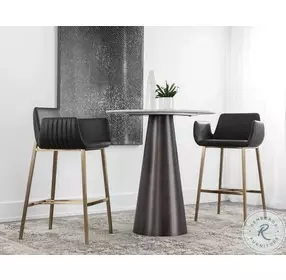 Lucano Bravo Black Bar Stool