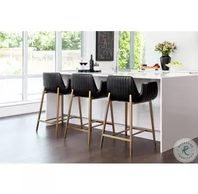 Fiorenzo Bravo Black Counter Height Stool