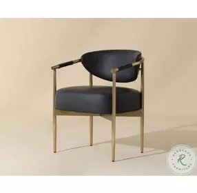 Heloise Bravo Black Dining Arm Chair