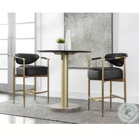 Heloise Bravo Black Counter Height Stool