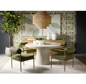 Celica Summer Sand 55" Outdoor Dining Table