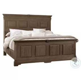 Heritage Cobblestone Oak Mansion Bedroom Set With Decorative Side Rails