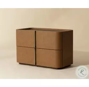 Rosalyn Cognac Large Nightstand