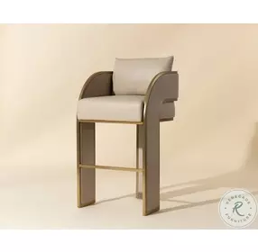 Baz Napa Beige Bar Stool