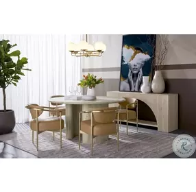 Heloise Milliken Cognac Dining Arm Chair