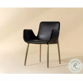 Fiorenzo Bravo Black Dining Arm Chair