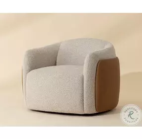 Cirella Santa Cruz Oatmeal Swivel Lounge Chair