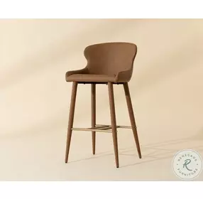 Evora Milliken Cognac Bar Stool