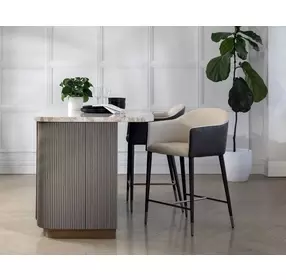 Rowan Dillon Cream Upholstered Counter Height Stool