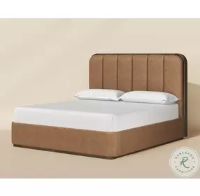 Rosalyn Milliken Cognac King Upholstered Platform Bed