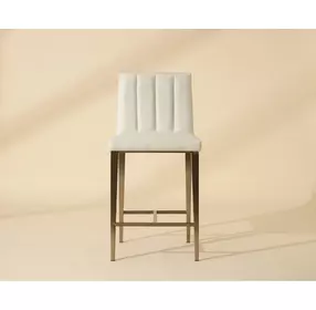 Wilbur Geralt Linen Performance Fabric Counter Height Stool