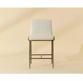 Lathan Geralt Linen Performance Fabric Counter Height Stool