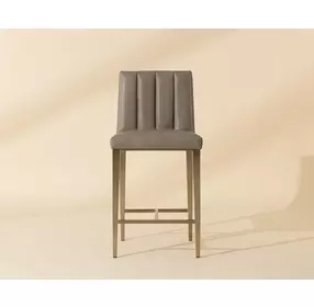 Wilbur Ivanhoe Mineral Upholstered Counter Height Stool