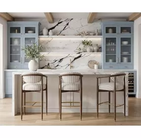 Gavina Gifford Script Upholstered Bar Stool