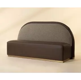 Pella Eglinton Espresso and Gellar Earth Upholstered Banquette