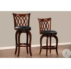 Shapel Dark Cherry Swivel Pub Chair