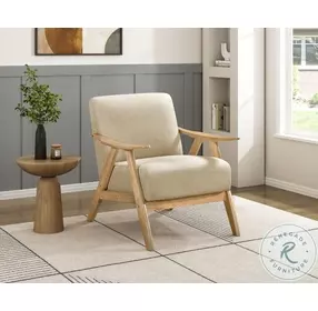 Damala Light Brown And Natural Accent Chair