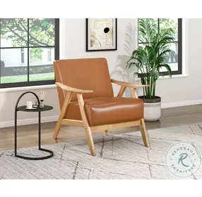 Damala Matt Brown And Natural Accent Chair