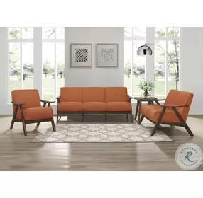 Damala Orange Accent Chair